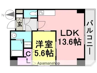ドリームコート武庫川【602号室】の間取り