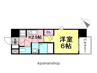 レジュールアッシュアーバンゲート【9階】の間取り
