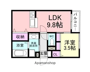 カーサ武庫之荘【1階】の間取り
