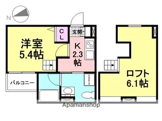アルナージ瓦宮【1階】の間取り