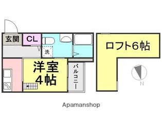 クラスティーネヴィラ尼崎【203号室】の間取り