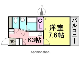 フラミンガム武庫之荘【3階】の間取り