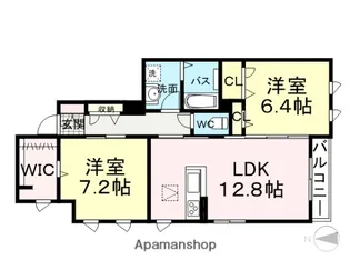 シャーメゾン利右衛門【103号室】の間取り