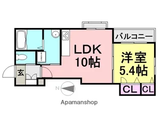 イルクオーレ【201号室】の間取り