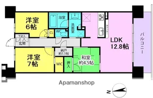 プラウドシティ塚口マークフォレスト【1306号室】の間取り
