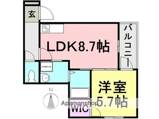 フジパレス西立花?番館【1階】の間取り