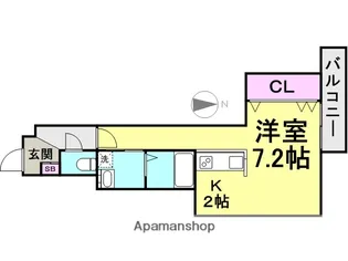 ソレイユ塚口【2階】の間取り