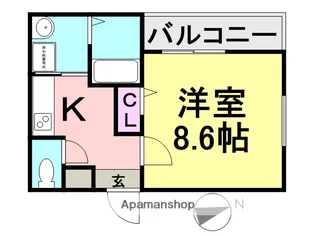 フジパレス西桜木町【1階】の間取り