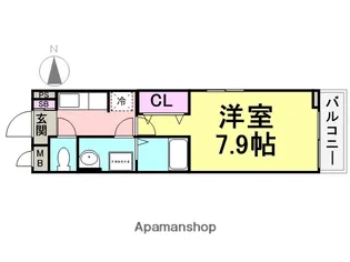ウェスト ヴィレッジ【1階】の間取り