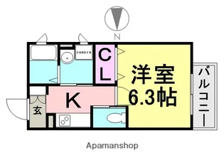 GRADO塚口【103号室】の間取り