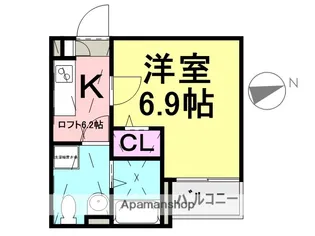 GLANTERIOR出屋敷(グランテリア出屋敷)【2階】の間取り