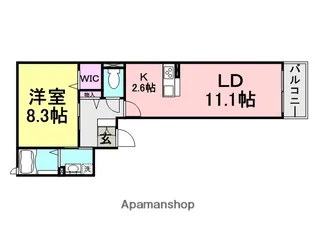 LA LUCCA【203号室】の間取り