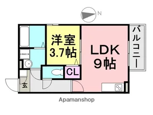 リュクスシティー武庫川【2階】の間取り