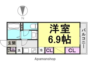 コンフォート南塚口町【207号室】の間取り