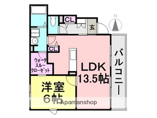 ル・リアン【1階】の間取り