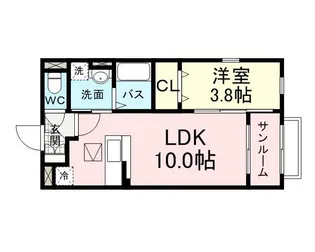 マーベラス武庫之荘【1階】の間取り