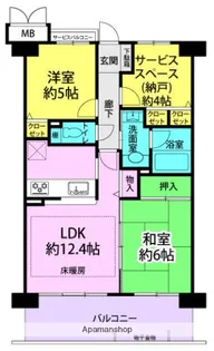 アービング尼崎長洲公園【602号室】の間取り