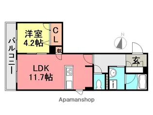 SHAMAISON CITRUS(シャーメゾンシトラス)【4階】の間取り