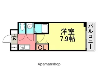 フレシール昭和通【414号室】の間取り