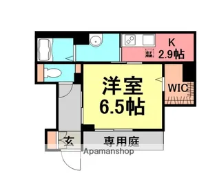 OUEST RIVIERE【101号室】の間取り