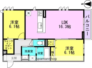 ルネ・ムーン【1階】の間取り