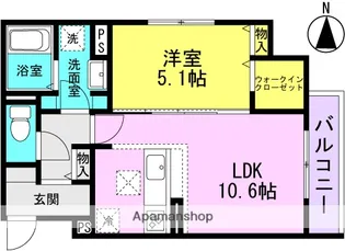 スペチアーレ潮江【1階】の間取り