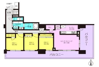 プラウド阪急塚口駅前【911号室】の間取り