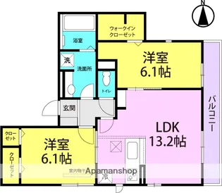 アングレーム【2階】の間取り