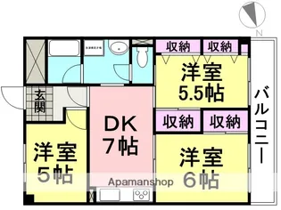 ドルミ尼崎【513号室】の間取り