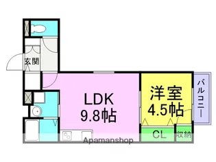 ウィングヒルズ武庫之荘【301号室】の間取り