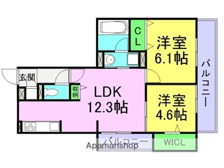 SOLEIL(ソレイユ)【3階】の間取り