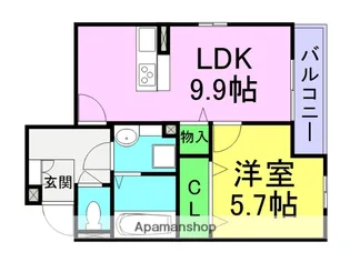 兵庫県尼崎市南武庫之荘2丁目【アパート】の間取り