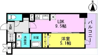 フレンシア西宮北口【3階】の間取り