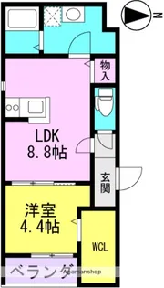 REGIES立花町【101号室】の間取り