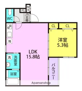 フジパレス尼崎西浦公園西【303号室】の間取り