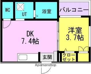 パルティール武庫川2【201号室】の間取り