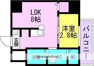 エヌエムキャトフヴァンユイット【9A号室】の間取り