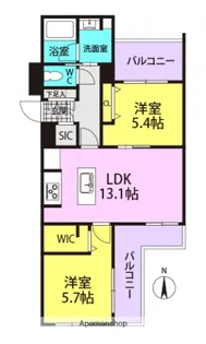 BLOOMⅢ【203号室】の間取り