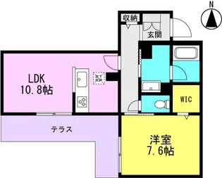シャーメゾンガーデンズ 福【1階】の間取り