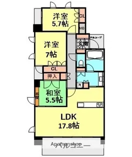 ザ・パークハウス甲子園口【4階】の間取り