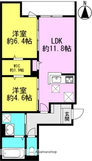 兵庫県尼崎市塚口町3丁目【アパート】の間取り
