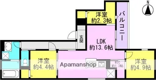 兵庫県尼崎市塚口町3丁目【アパート】の間取り