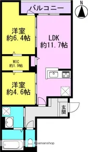 兵庫県尼崎市塚口町3丁目【アパート】の間取り