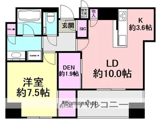 ザ・パークハウス大阪梅田タワー【22階】の間取り