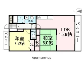ブルーム2【303号室】の間取り