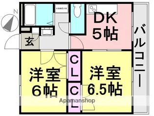 ラ・ピース栗山【2階】の間取り
