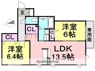 MAISON DE H DEUX【102号室】の間取り