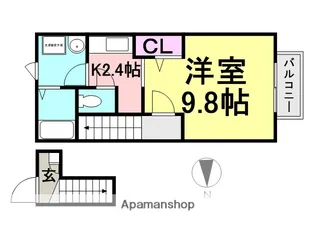 メゾンアルモニー【203号室】の間取り