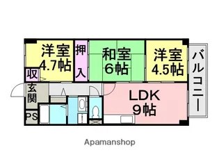 ネオデンクマール1号館【501号室】の間取り
