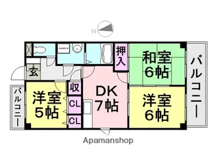 プリムローズコート【201号室】の間取り